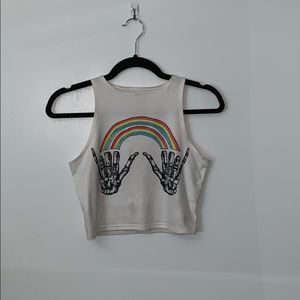Rainbow Halloween crop top
